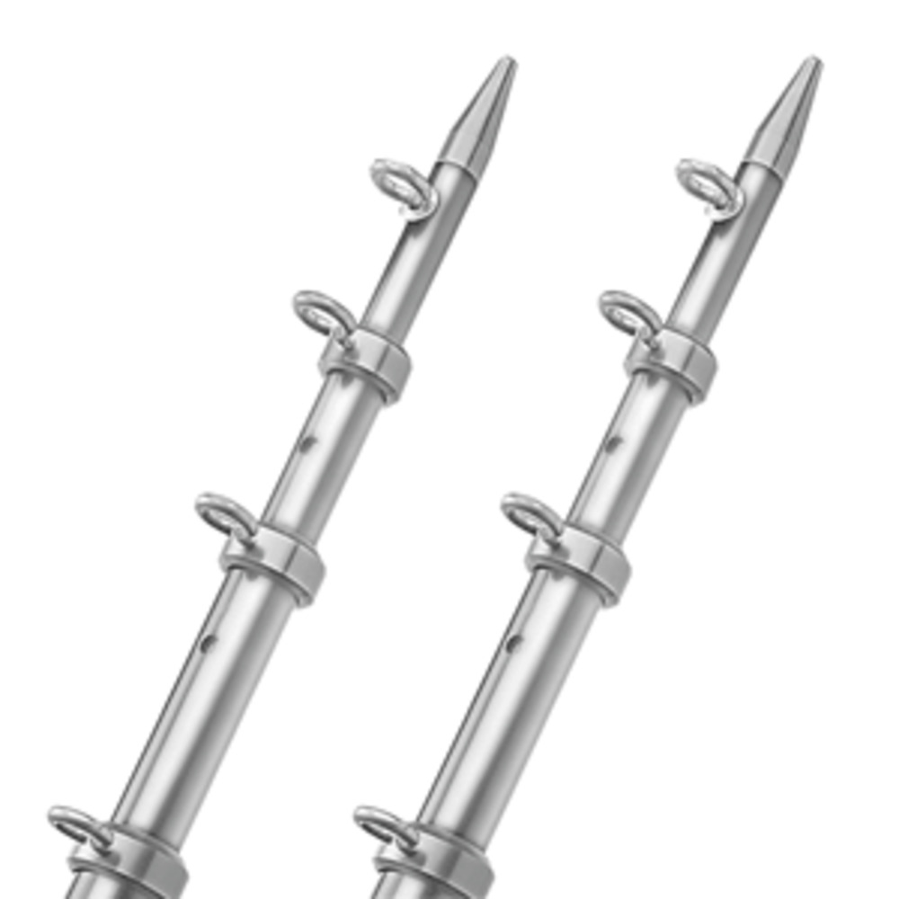 TACO 15" Telescopic Outrigger Poles HD 1- and #189;" - Silver/Silver