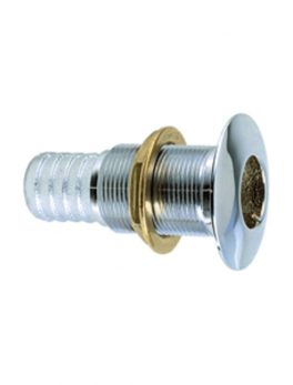Perko 1" Thru-Hull Fitting f/ Hose Chrome Plated Bronze MADE IN THE USA