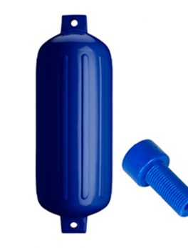 Polyform G-6 Twin Eye Fender 11" x 30" - Cobalt Blue w/Air Adapter