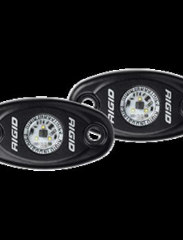 RIGID Industries A-Series Black High Power LED Light - Pair - Amber
