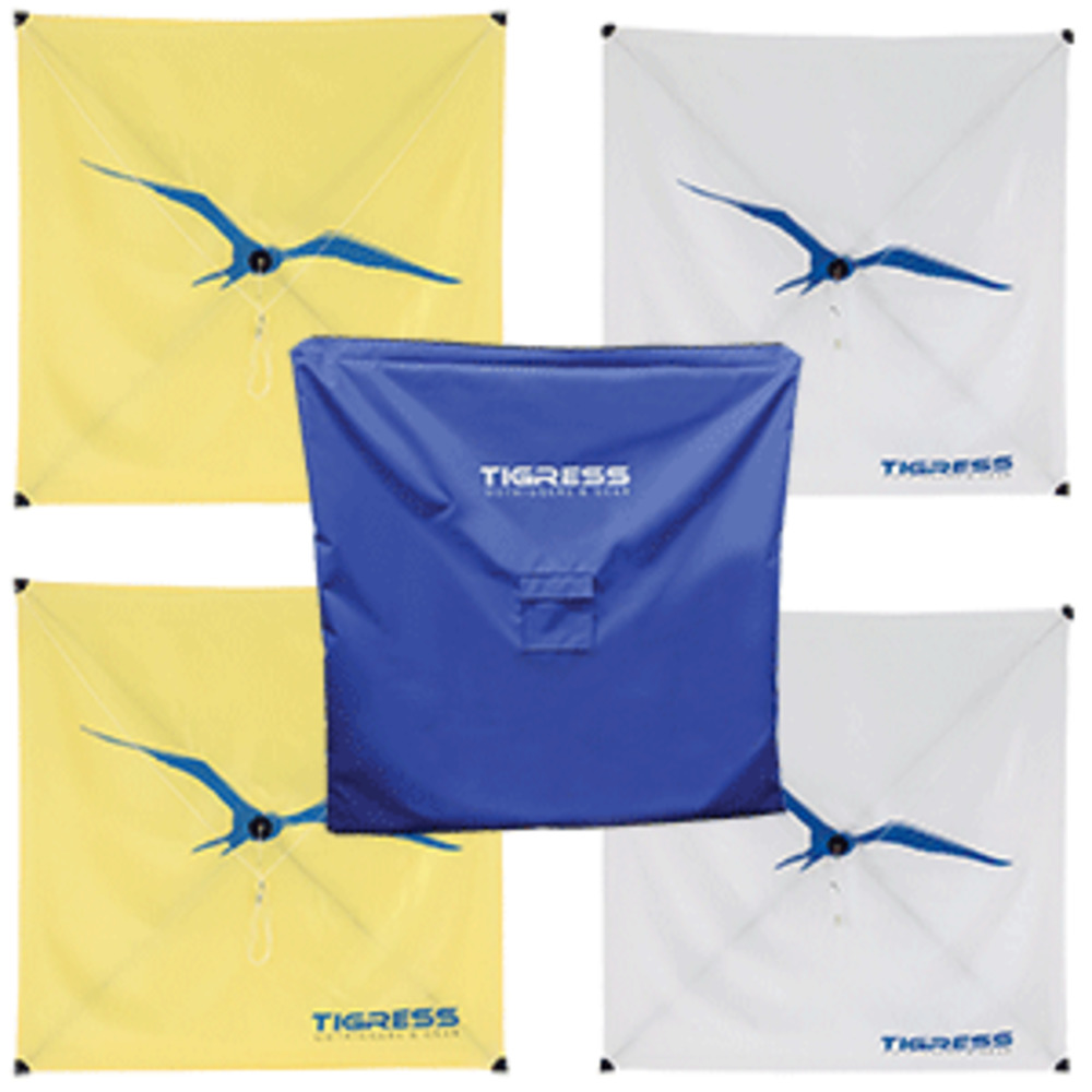 Tigress Kite Kit - 2-All Purpose Yellow, 2-Specialty White and amp; Storage Bag