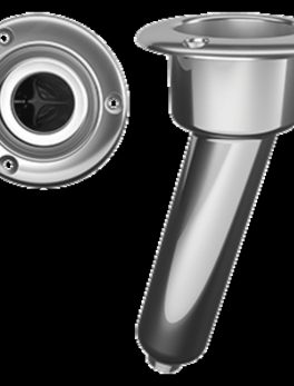 Mate Series Stainless Steel 15 and deg; Rod and amp; Cup Holder - Drain - Round Top