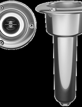 Mate Series Stainless Steel 0 and deg; Rod and amp; Cup Holder - Drain - Round Top