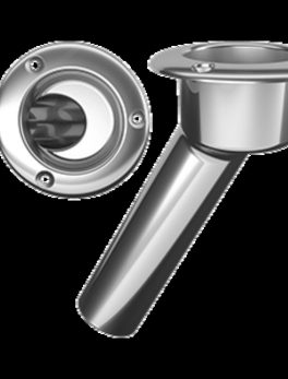 Mate Series Stainless Steel 30 and deg; Rod and amp; Cup Holder - Open - Round Top