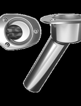 Mate Series Stainless Steel 30 and deg; Rod and amp; Cup Holder - Open - Oval Top