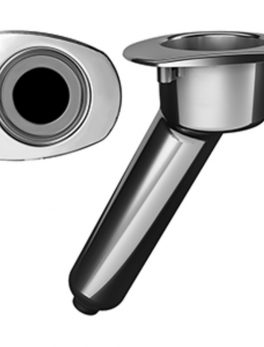 Mate Series Elite Screwless Stainless Steel 30 and deg; Rod and amp; Cup Holder - Drain - Oval Top