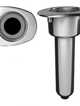Mate Series Elite Screwless Stainless Steel 0 and deg; Rod and amp; Cup Holder - Drain - Oval Top