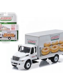2013 International Durastar Box Van Krispy Kreme Donuts Delivery Truck HD Trucks Series 4 1/64 Diecast Model by Greenlight 33040B