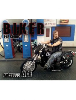 Biker Ace Figure for 1/18 Scale Models by American Diorama 23865