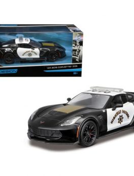 2015 Chevrolet Corvette C7 Z06 Highway Patrol Police Car 1/24 Diecast Model Car by Maisto 32516