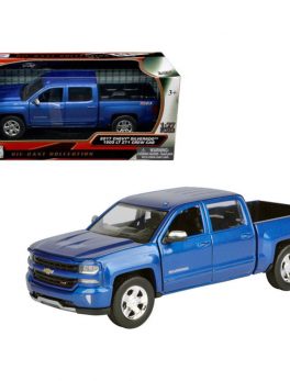 2017 Chevrolet Silverado 1500 LT Z71 Crew Cab Blue 1/27 Diecast Model Car by Motormax 79348BL