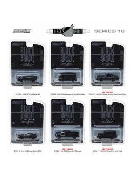 Black Bandit Series 18, 6pc Set 1/64 Diecast Models by Greenlight 27930SET