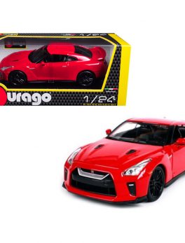 2017 Nissan GT-R R35 Red 1/24 Diecast Car Model by BBurago 21082R