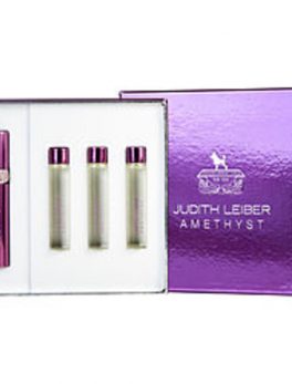 Judith Leiber Amethyst Eau De Parfum Refill .33 Oz Mini (three Pieces) and Refillable Purser (empty) For Women