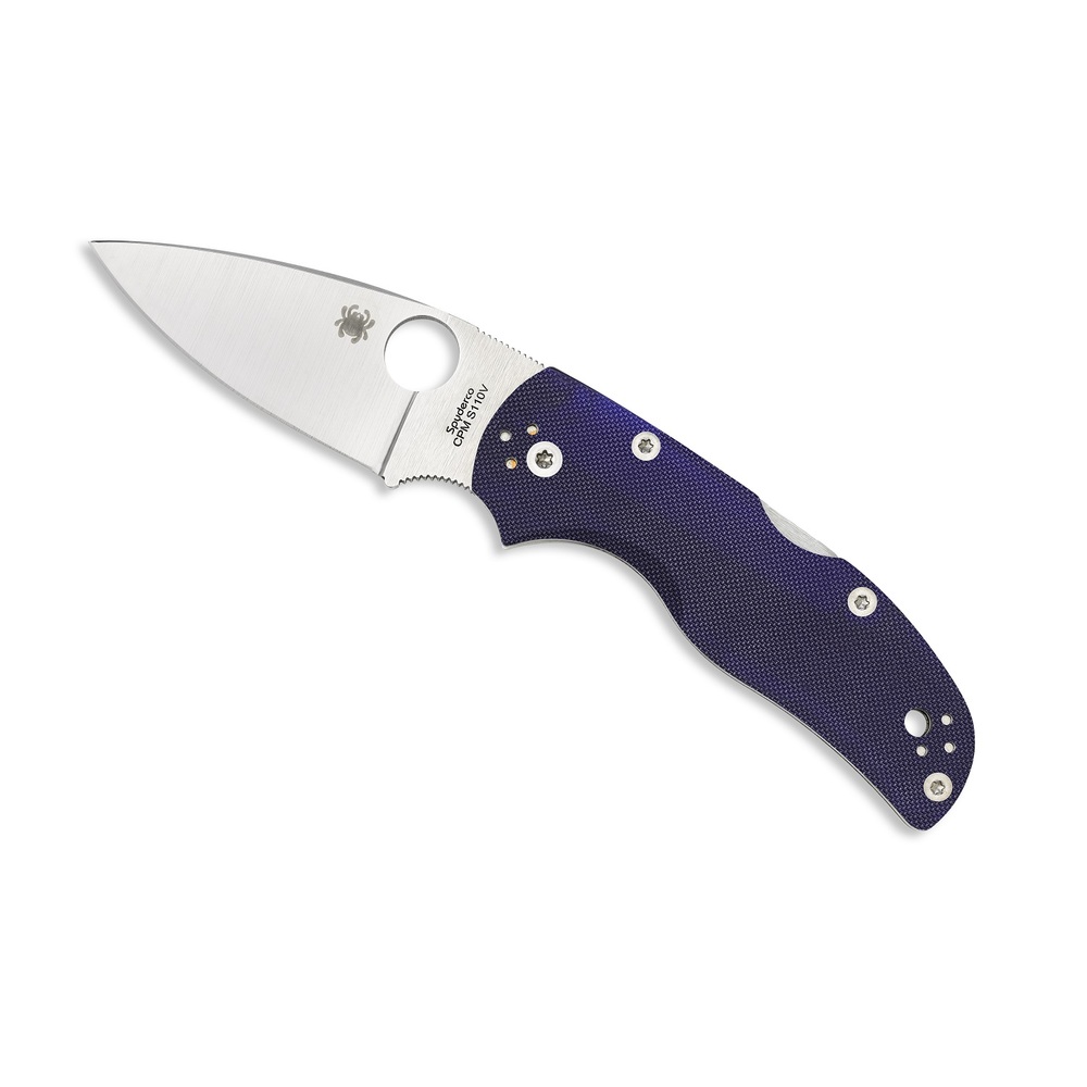 Spyderco Native 5 Folder 3.0 in Plain Dark Blue G-10 Handle