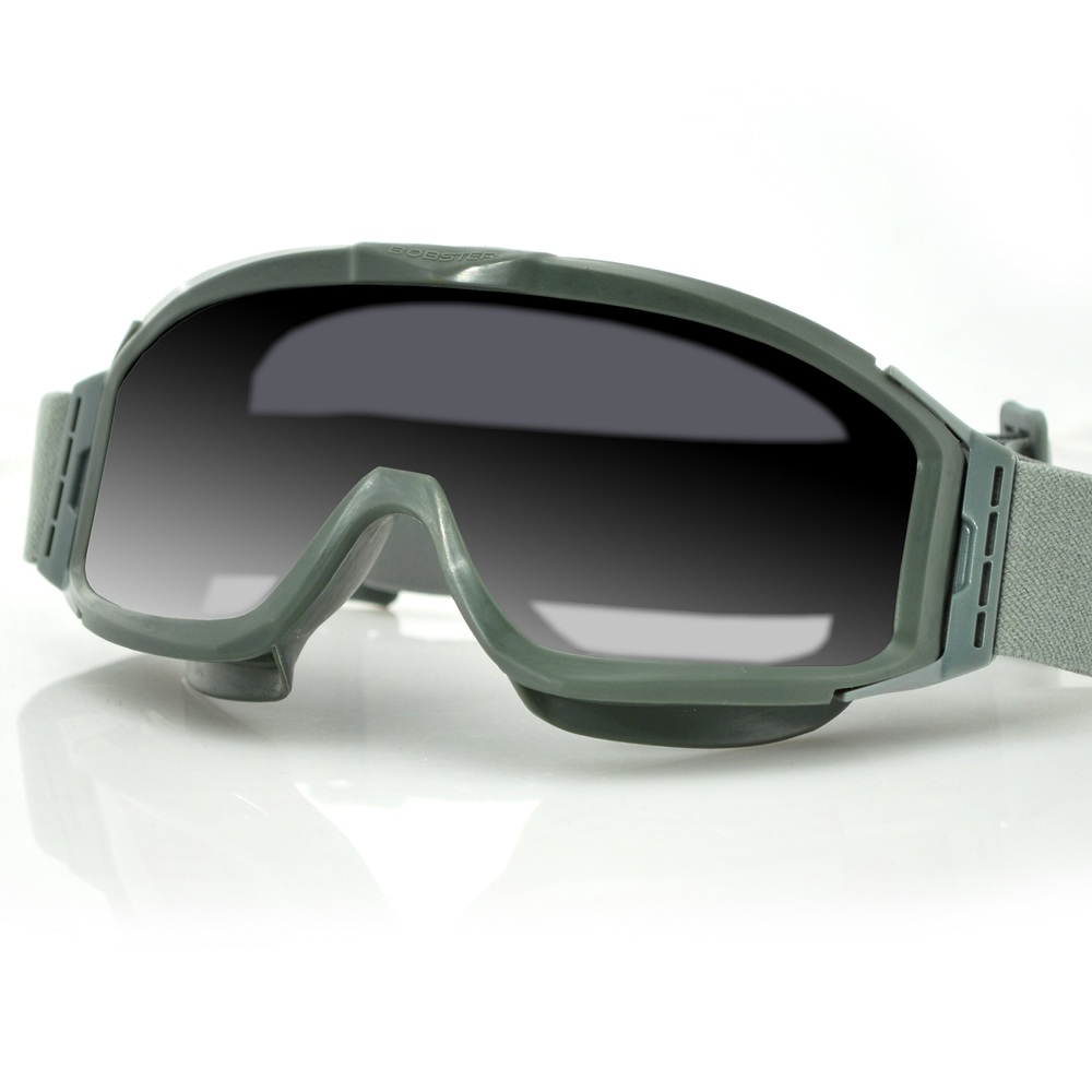 Bobster Alpha Ballistics Goggles Z87-Green Frame-2 Lenses
