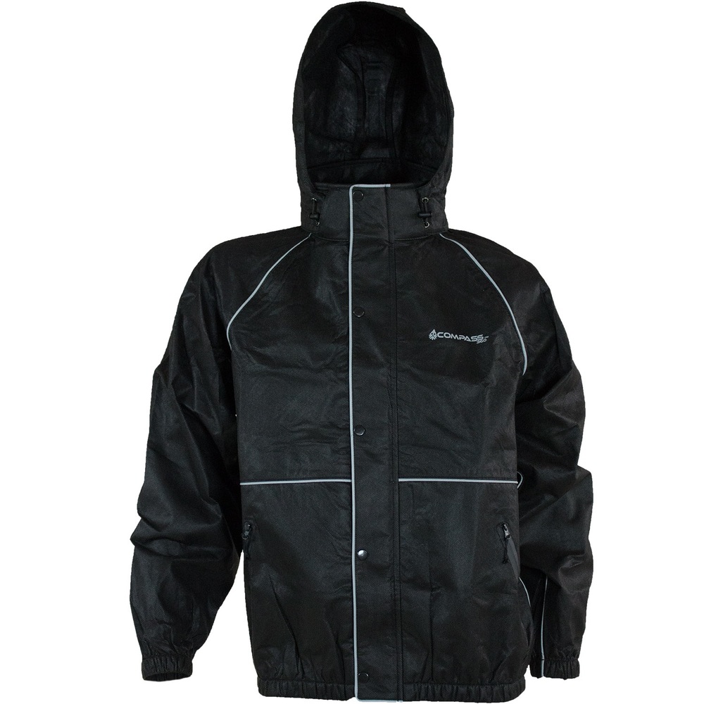 Compass 360 RoadTek Reflective Riding Jacket-Black-Size SM