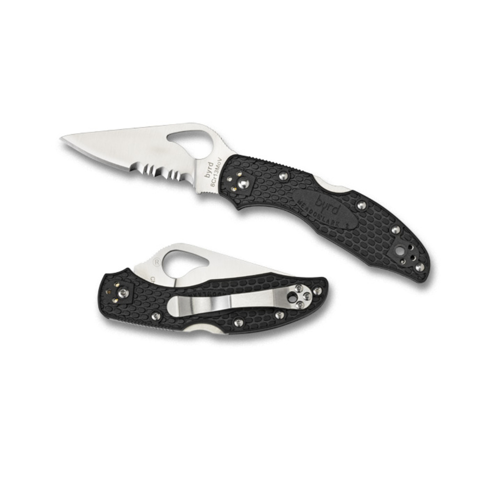 Byrd Meadowlark2 Folder 2.9 in Plain Blade Black FRN Handle