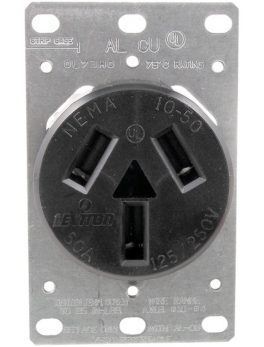 No Logo 5206 Single-Flush Range Receptacle (3 wire)