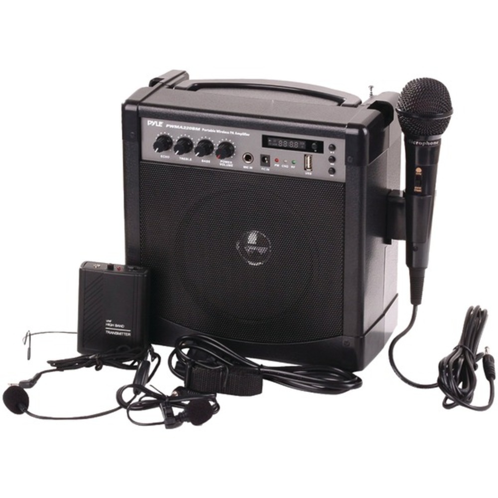 Pyle Pro PWMA220BM Portable Bluetooth Karaoke PA Amp and Microphone System