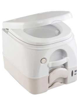 Dometic - SeaLand 974MSD Portable Toilet 2.6 Gallon - Tan w/Brackets