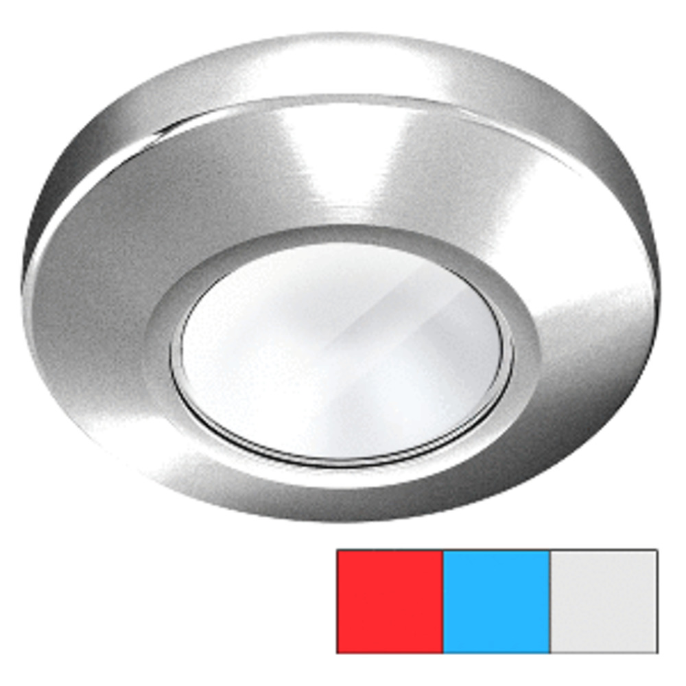 i2Systems Profile P1120 Tri-Light Surface Light - Red, Cool White and amp; Blue - Brushed Nickel Finish