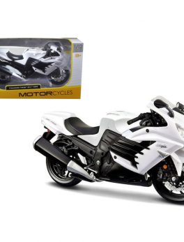 2012 Kawasaki Ninja ZX-14R White Motorcycle 1/12 by Maisto 12028w