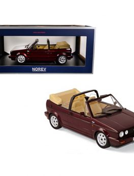 1992 Volkswagen Golf Cabriolet Classic Line Red Metallic 1/18 Diecast Model Car by Norev 188403