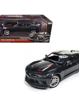 2017 Chevrolet Camaro SS Nightfall Gray Metallic 50th Anniversary Limited Edition to 1002pc 1/18 Diecast Model Car by Autoworld AW243