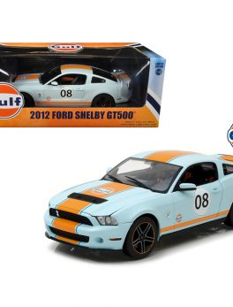 2012 Ford Mustang Shelby GT500 Gulf Oil #08 1/18 Diecast Model Car by Greenlight 12990