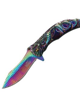 Master Collection Spring Assist Fold Knife Rainbow
