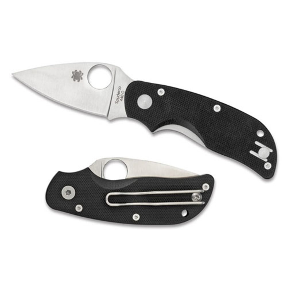Spyderco Cat Folder 2.44 in Plain Black G-10 Handle