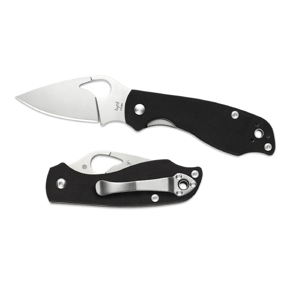 Byrd Crow2 Folder 2.75 in Plain Blade Black G-10 Handle
