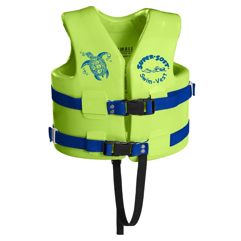 TRC Recreation Kids Super Soft USCG Vest XS - Kool Lime Gn