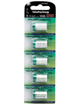 Dantona VAL-544A-5 ValuePaq Energy 544A Alkaline Cylindrical Cell Batteries, 5 pk