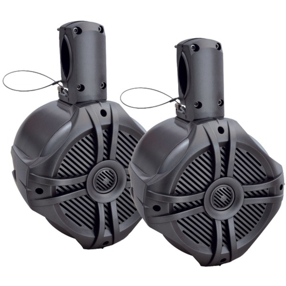 Power Acoustik MWT-80T Marine-Grade 8" 750-Watt Wake Tower Enclosure and Speaker System (Titanium)
