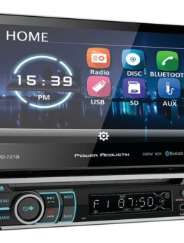 Power Acoustik PD-721B 7" Incite Single-DIN In-Dash Motorized LCD Touchscreen DVD Receiver with Detachable Face and Bluetooth