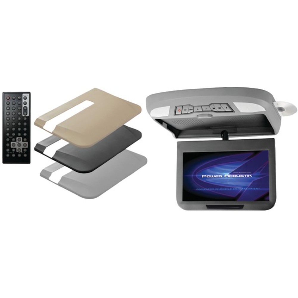 Power Acoustik PMD-102X 10.2" Ceiling-Mount Swivel DVD Entertainment System with IR and FM Transmitters and 3 Interchangeable Skins
