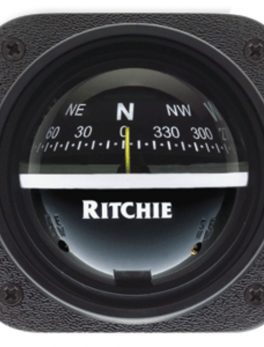 Ritchie V-537 Explorer Compass - Bulkhead Mount - Black Dial
