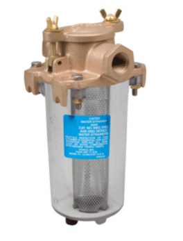 PERKO Lightweight Intake Water Strainer - Clear Body - 1-1/4" Pipe Size