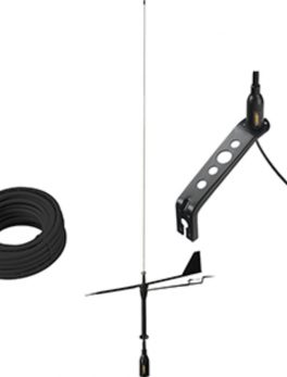 Glomex Black Swan VHF Antenna w/Wind Indicator and amp; 66 and #39; Coax Cable