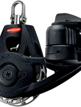 Ronstan Series 55 Ratchet Mount Orbit Block - Single Cleat Swivel - Auto