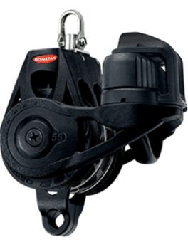 Ronstan Series 55 Ratchet Mount Orbit Block - Triple Becket Cleat Swivel