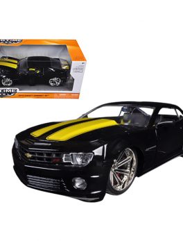 2010 Chevrolet Camaro SS Black With Yellow Stripes 1/24 Diecast Model Car by Jada 96762blk