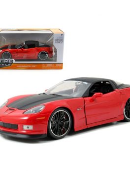 2006 Chevrolet Corvette Z06 Red 1/24 Diecast Car Model by Jada 96804r