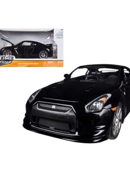 2009 Nissan GT-R R35 Black 1/24 Diecast Car Model by Jada 96811bk
