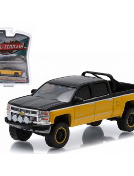2015 Chevrolet Silverado 1500 Black and Yellow Pickup Truck All Terrain Series 2 1/64 Diecast Model by Greenlight 35020E