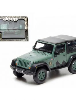 2012 Jeep Wrangler U.S. Army Hard Top Dark Green With Display Showcase 1/43 Diecast Model by Greenlight 86043