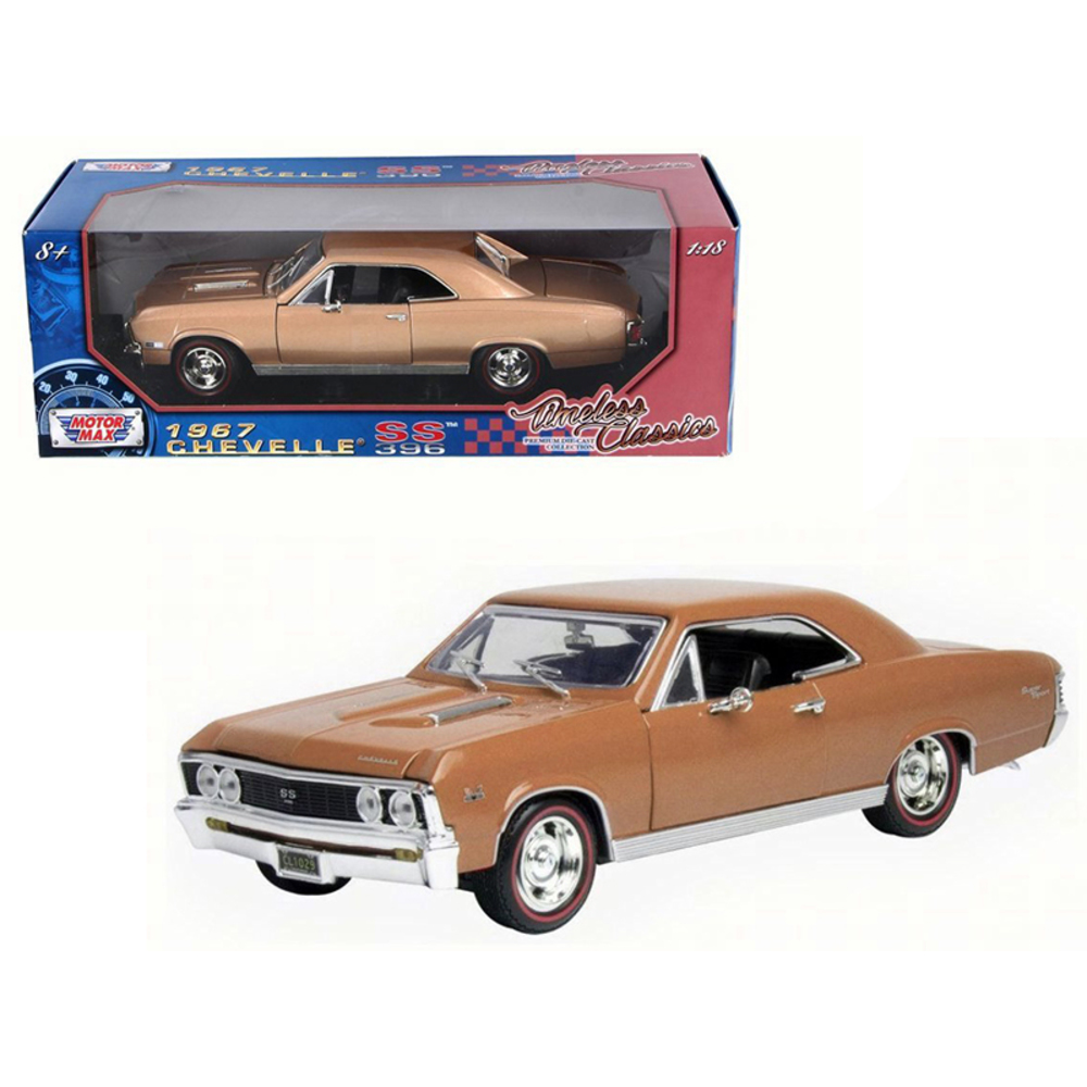 1967 Chevrolet Chevelle SS 396 Golden Brown Timeless Classics 1/18 Diecast Model Car by Motormax 73104-TC-GLD-BRN