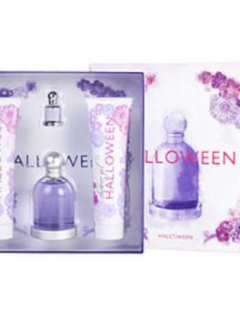 Halloween Edt Spray 3.4 Oz and Body Lotion 5 Oz and Shower Gel 5 Oz and Edt .15 Oz Mini For Women